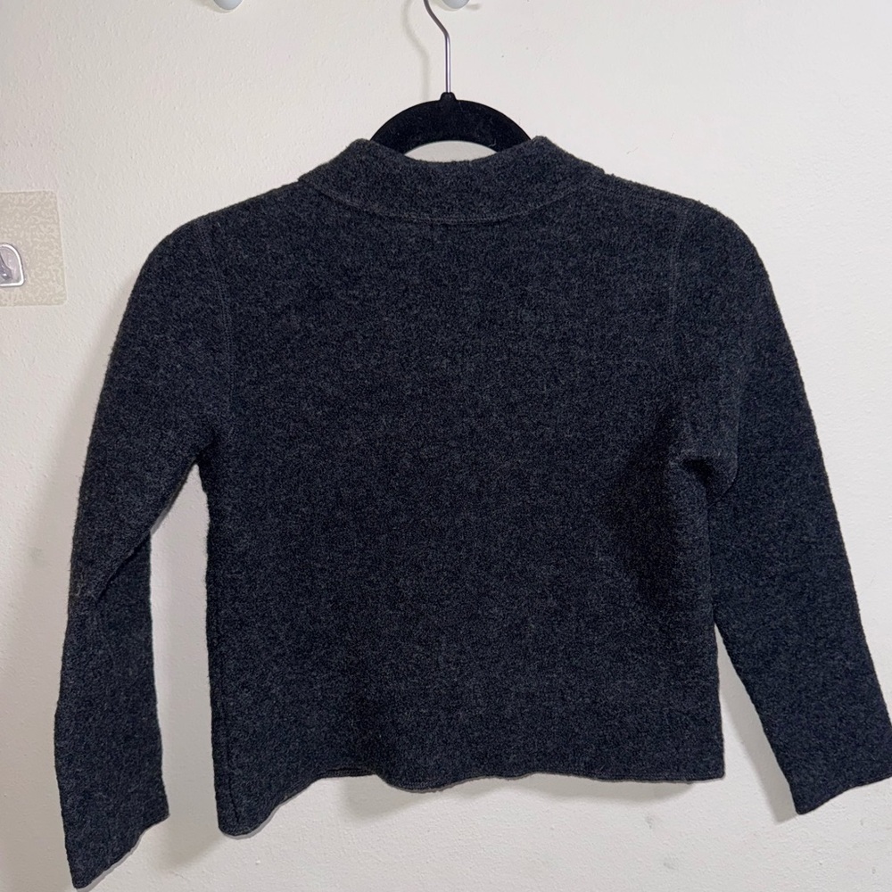 Evan Picone 100% Wool Cropped Jacket Gray Size M - Picture 3 of 9